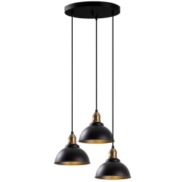 Φωτιστικό Οροφής Varzan 942FLG1626 44x44x117cm 3xE27 40W Black-Gold Opviq
