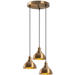 Φωτιστικό Οροφής Varzan 942FLG1628 44x44x117cm 3xE27 40W Gold Opviq
