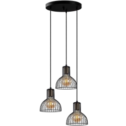 Φωτιστικό Οροφής Vazo 942FLG1631 42x42x117cm 3xE27 40W Black Opviq
