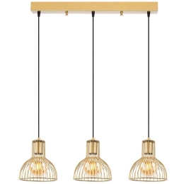 Φωτιστικό Οροφής - Ράγα Vazo 942FLG1633 70x17x114cm 3xE27 40W Gold Opviq