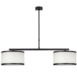 Φωτιστικό Οροφής - Ράγα Way 942FLG1636 100x30x75cm 2xE27 40W White-Black Opviq