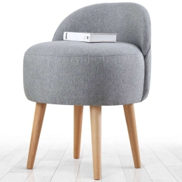 Σκαμπό Corvile 209FLF1150 46x46x64cm Grey-Natural