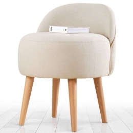 Σκαμπό Corvile 209FLF1151 46x46x64cm Cream-Natural