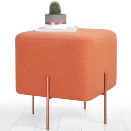 Σκαμπό Copper 209FLF1184 40x40x42cm Orange