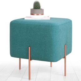 Σκαμπό Copper 209FLF1187 40x40x42cm Green