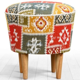 Σκαμπό Rug 209FLF1238 42x42cm Multi