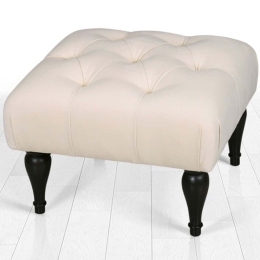 Σκαμπό Floral 209FLF1291 51x46x36cm Cream