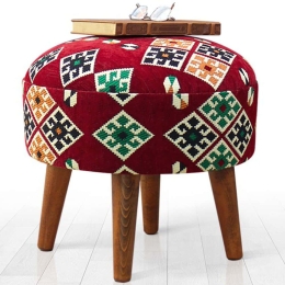 Σκαμπό Melik 209FLF1312 46x42cm Multi