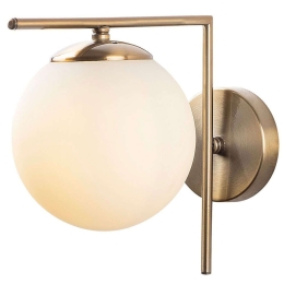 Φωτιστικό Τοίχου - Απλίκα 211LMP1121 15x28x23cm 1xE14 40W Gold-White Opviq