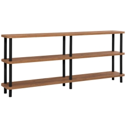 Κονσόλα Zen 688DRA1212 180x35x74,9cm Black-Pine Μοριοσανίδα,Ξύλο