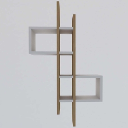 Ραφιέρα Τοίχου Emse 495SSE1172 53,8x19,6x108cm Oak-White