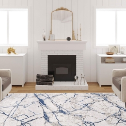 Χαλί W1063 213HFT1576 White-Blue Conceptum Hypnose 100X150cm