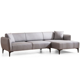 Καναπές Γωνιακός (Δεξιά Γωνία) Belissimo 560ARE1804 270x140x67cm Grey