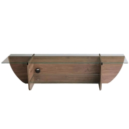 Έπιπλο Τηλεόρασης Lily 552NOS1604 158x35x40cm Walnut