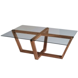 Τραπέζι Σαλονιού Amalfi 552NOS2247 105x65x35cm Walnut