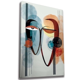 Πίνακας Καμβάς 227WRZ1183 50x70cm Multi Wallity Κάθετοι Ξύλο, Καμβάς