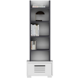 Βιβλιοθήκη Dawn 475OLV2108 35x25,6x152,2cm Anthracite-White