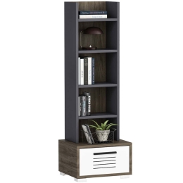 Βιβλιοθήκη Dawn 475OLV2110 35x25,6x152,2cm Walnut-Anthracite