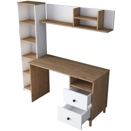 Γραφείο 893RAN3336 120x50x161,8cm Walnut-White