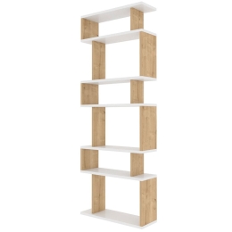 Βιβλιοθήκη Bates 935CMN1173 60x19,6x160cm White-Oak