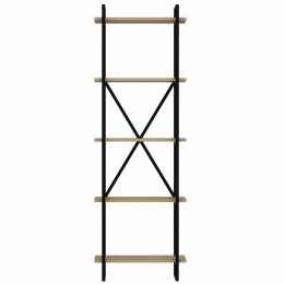Βιβλιοθήκη Elston 935CMN1187 60x34x180cm Oak-Black