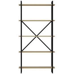 Βιβλιοθήκη Elston 935CMN1191 90x34x180cm Oak-Black