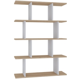 Βιβλιοθήκη Harmon 935CMN1195 90x25x127,4cm Oak-White