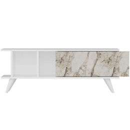 Έπιπλο Τηλεόρασης Liberty 327ODS1125 120x30x45cm Marble Effect White