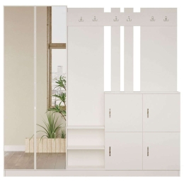 Έπιπλο Εισόδου 956LCS2831 187,2x37,5x180cm White Μοριοσανίδα, Μελαμίνη