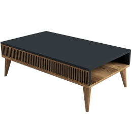 Τραπέζι Σαλονιού Milan 845HCT2888 105x60x34,6cm Walnut-Anthracite