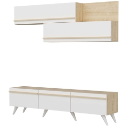 Σύνθεση Τηλεόρασης Amsterdam 382NRC1135 180x35x42cm Oak-White
