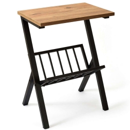 Τραπεζάκι Βοηθητικό 706CLN1106 62x45x29,5cm Oak-Black