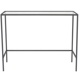 Κονσόλα Canvas 706CLN1123 100x30x80cm Black Μέταλλο,Γυαλί