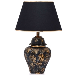 Φωτιστικό Επιτραπέζιο 687HMY2113 30x54cm E27 40W Black-Gold Opviq