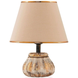 Φωτιστικό Επιτραπέζιο 687HMY2124 25x34cm E27 40W Cream-Gold Opviq