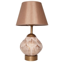 Φωτιστικό Επιτραπέζιο 687HMY2149 15x40cm E27 40W Cream-Gold Opviq