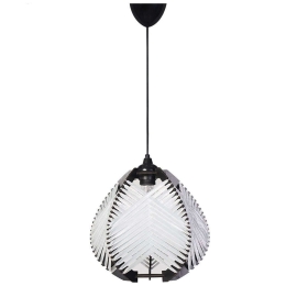 Φωτιστικό Οροφής 687HMY1455 25x70cm 1xE27 40W Black-White Opviq