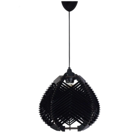 Φωτιστικό Οροφής 687HMY1466 25x70cm 1xE27 40W Black Opviq