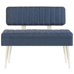 Παγκάκι Vina 869VEL5296 110x40x82,5cm Blue-White