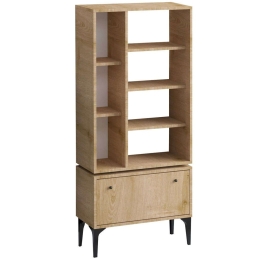 Βιβλιοθήκη Fix 393MRD1308 65x30x160cm Oak-Black