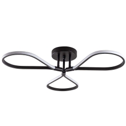 Φωτιστικό Οροφής - Πλαφονιέρα Damla 119FRS1521 68x68x14cm Led 11W 3000K Black Opviq