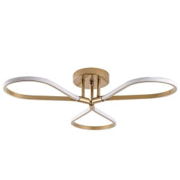 Φωτιστικό Οροφής - Πλαφονιέρα Damla 119FRS1522 68x68x14cm Led 11W 3000K Gold Opviq