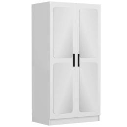 Ντουλάπα Δίφυλλη Kale Chain 506MNR2145 90x52x210cm White Δίφυλλη
