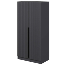 Ντουλάπα Δίφυλλη Kale Plus 506MNR2178 90x52x210cm Anthracite Δίφυλλη