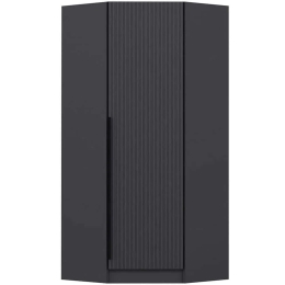 Ντουλάπα Μονόφυλλη Γωνιακή Kale Plus 506MNR2216 74x52x210cm Anthracite Μονόφυλλη