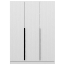 Ντουλάπα Τρίφυλλη Kale 506MNR2288 135x52x210cm White Τρίφυλλη