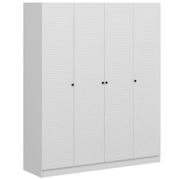 Ντουλάπα Τετράφυλλη Kale Mebran 506MNR2499 180x52x210cm White Τετράφυλλη