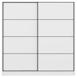 Ντουλάπα Δίφυλλη Kale 506MNR2515 180x52x190cm White Δίφυλλη