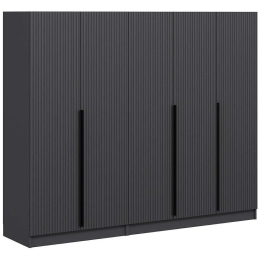 Ντουλάπα Πεντάφυλλη Kale Plus 506MNR2603 225x52x210cm Anthracite Πεντάφυλλη