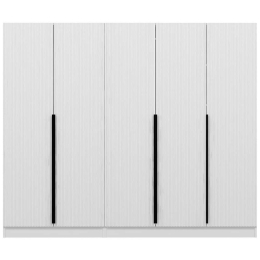 Ντουλάπα Πεντάφυλλη Kale Plus 506MNR2604 225x52x210cm White Πεντάφυλλη